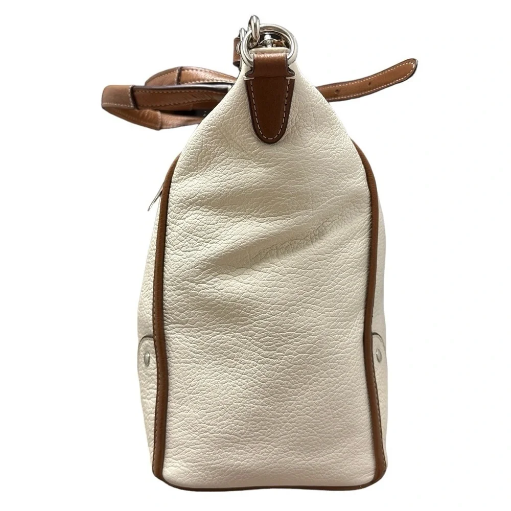 Coach Mickie Satchel in Spectator Leather #F37679 New in Silver/Chalk/Saddle